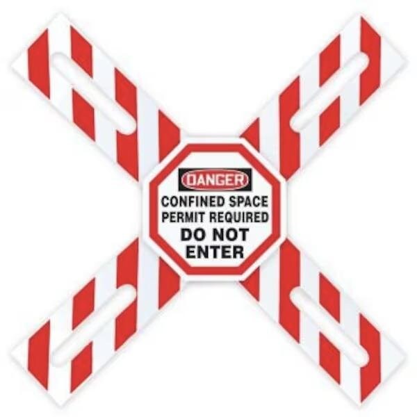 Accuform OSHA DANGER MANWAY CROSS BARRIER CXB635 CXB635 - main